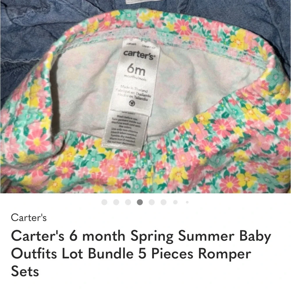 Carter's Pink Floral Romper Set